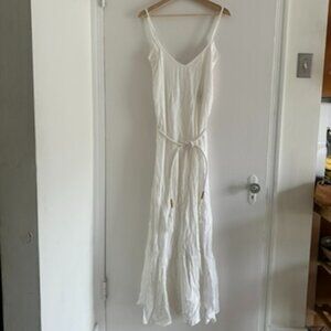 Sezane White Maxi Dress